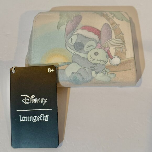Loungefly Disney Stitch & Scrump Holiday Beach Mini Zipper Wallet BNWT - Picture 7 of 8